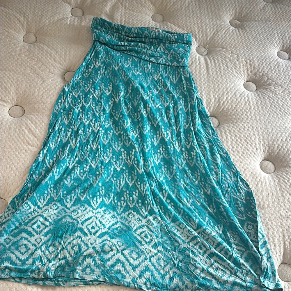 Billabong Blue Asymmetrical Maxi Skirt Resort Wear